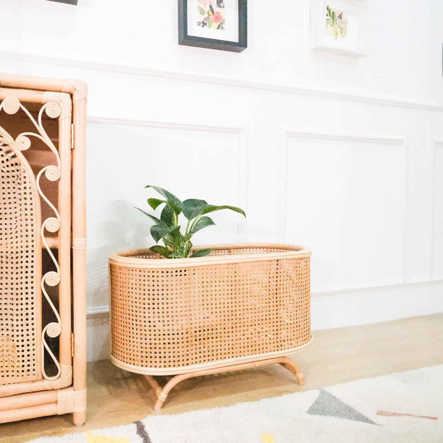 Isle Wicker Plant Stand